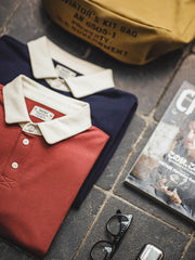 カラーブロック ニットポロセーター