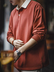 カラーブロック ニットポロセーター