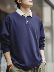 カラーブロック ニットポロセーター