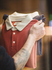 カラーブロック ニットポロセーター