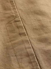 製品画像: アメリカンヴィンテージコットンジャケットの正面全体画像。
詳細画像: フィットシルエットとウォッシュ加工による自然な風合いのディテールクローズアップ。