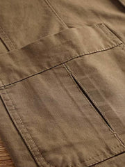 製品画像: アメリカンヴィンテージ防シワカジュアルブレザーの全体像
詳細画像: ディテールとウォッシュ加工による自然な風合いを強調したショット