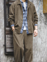 コーデュロイ ストレート ロングパンツ