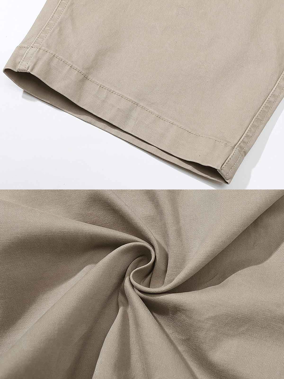 YKKジッパーとボタン、ウォッシュド加工によるヴィンテージ感のディテール