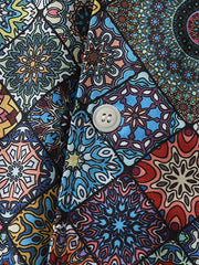 万華鏡柄 半袖アロハシャツ