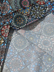 万華鏡柄 半袖アロハシャツ