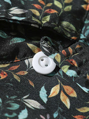 カラフルリーフ柄 アロハシャツ