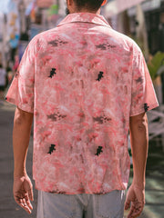 キューバカラー 金魚柄 アロハシャツ