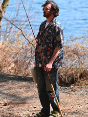 「百鬼夜行」柄 アロハキューバシャツ