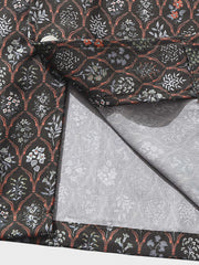 「本草図譜」植物柄 キューバカラー半袖シャツ