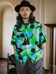 ジオメトリックスタイル アロハシャツ