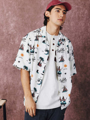 サンバビーチテーマハワイアンシャツ