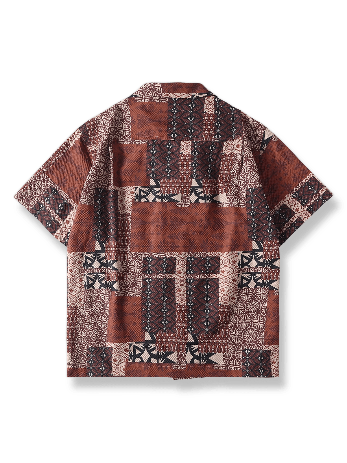 民族風ハワイアン半袖シャツ全体画像