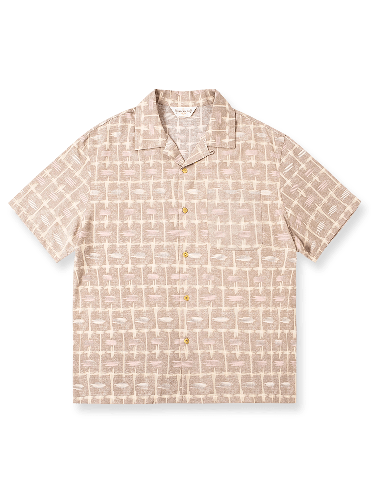 アニマルプリントのキューバカラー付きハワイアンシャツのフロント展示