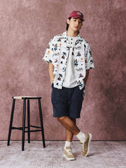 サンバビーチテーマハワイアンシャツ