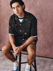 サンバビーチテーマハワイアンシャツ