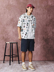 サンバビーチテーマハワイアンシャツ