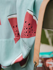 詳細画像:シャツのクラシックなスイカ柄ディテール図