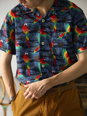 オウム柄アロハシャツ
