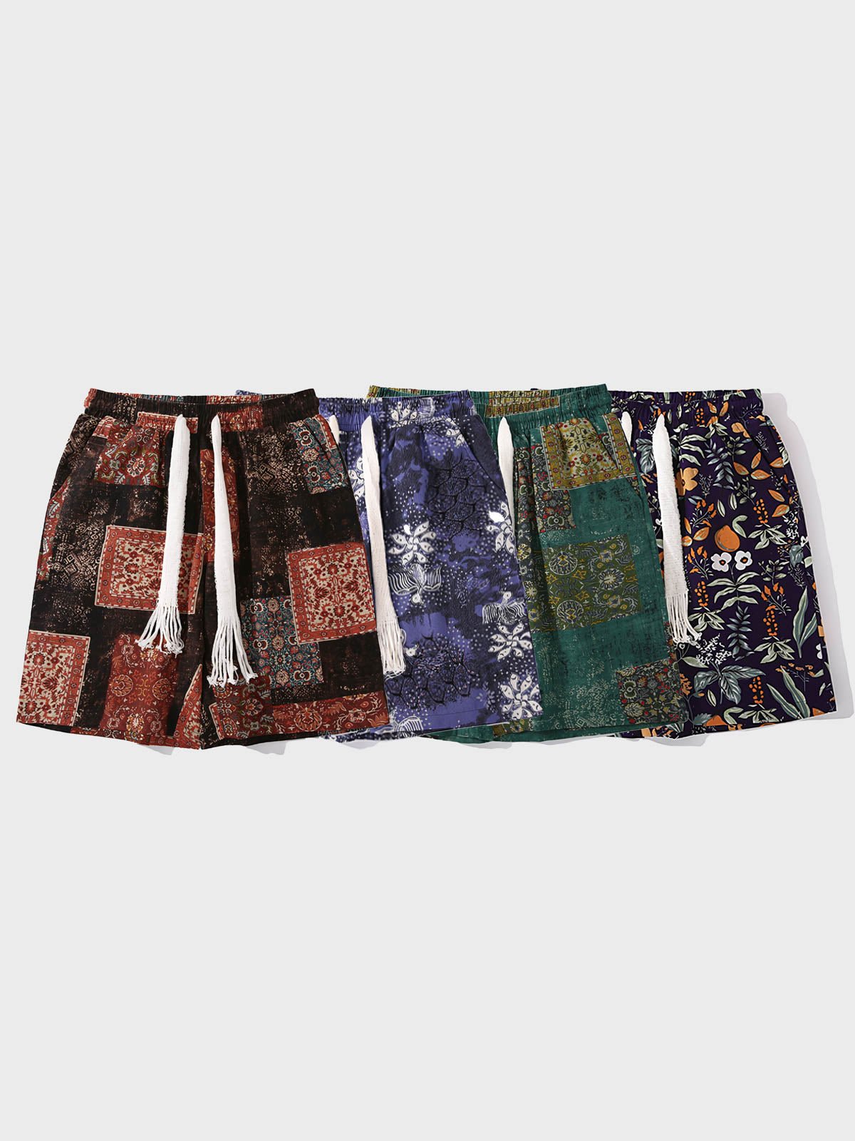 エスニック風スポーツショートパンツ正面図