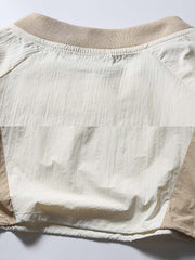 カラーブロック 英字プリントスウェット