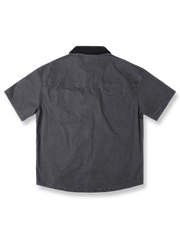 アメリカンヴィンテージ風カラーショートスリーブシャツの全体像