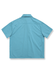 詳細画像: ガーメント洗いクロップド半袖シャツのディテール画像