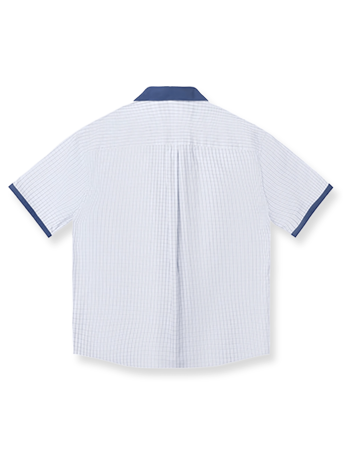 ヴィンテージコントラストカラーのキューバンカラー チェックシャツ正面展示