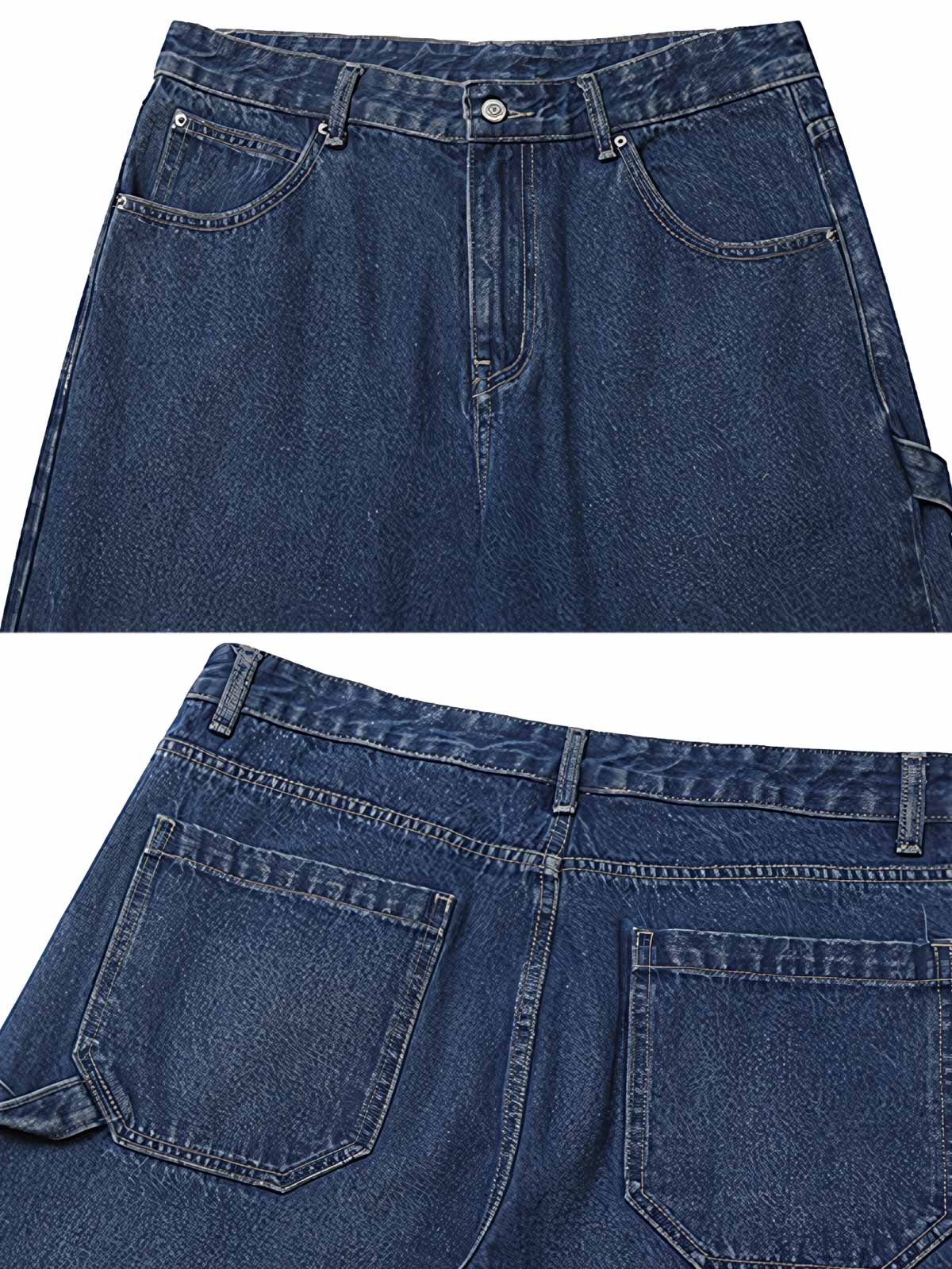 デニムショーツのディテール特写