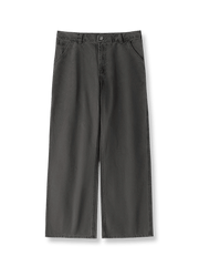 エンザイムウォッシュツイルワイドストレートワークパンツ正面展示