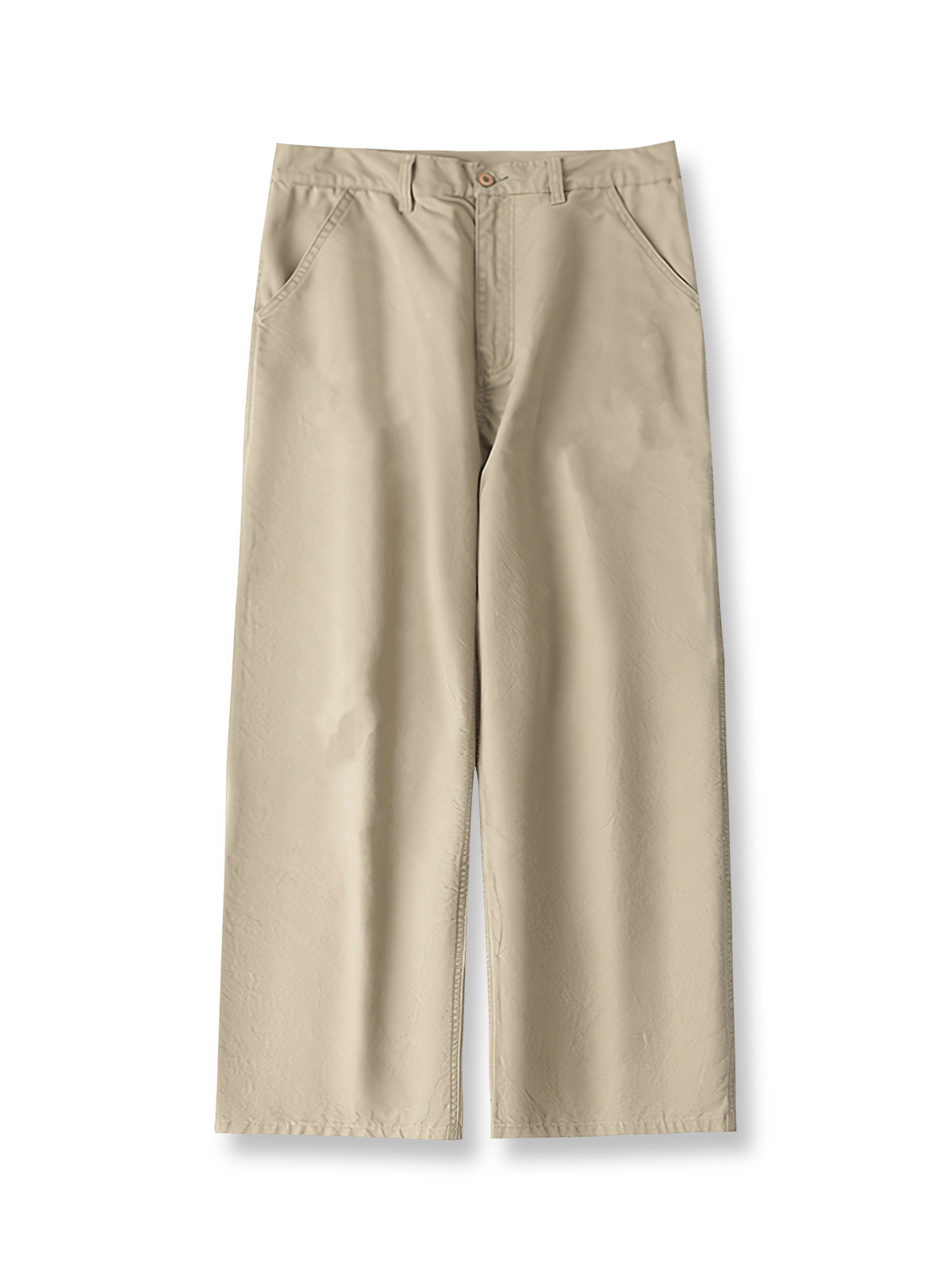 エンザイムウォッシュツイルワイドストレートワークパンツ正面展示