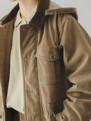 スエード フード付き ジャケット