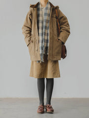 スエード フード付き ジャケット