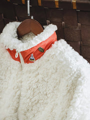 カラーブロック ラムウールジャケット