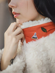 カラーブロック ラムウールジャケット