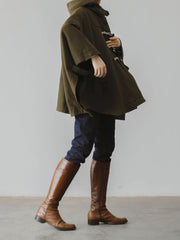 ウール混 ケープコート