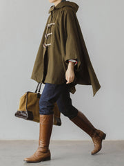 ウール混 ケープコート