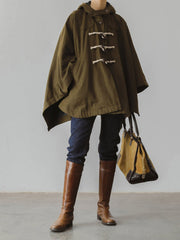 ウール混 ケープコート