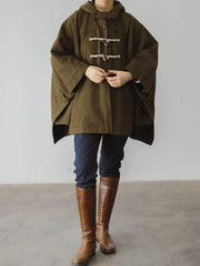 ウール混 ケープコート