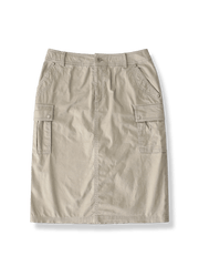 製品画像: アメリカンヴィンテージのカーキ マルチポケット カーゴスカート全体画像