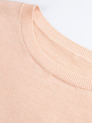 クルーネックショート スリーブニット