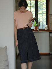 クルーネックショート スリーブニット