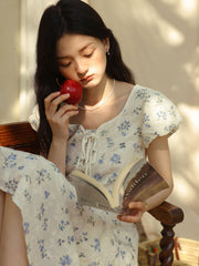 【予約】刺繍ウエスト シンチングドレス