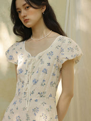 【予約】刺繍ウエスト シンチングドレス