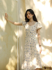 【予約】刺繍ウエスト シンチングドレス
