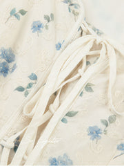 【予約】刺繍ウエスト シンチングドレス