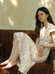 【予約】刺繍ウエスト シンチングドレス