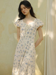 【予約】刺繍ウエスト シンチングドレス