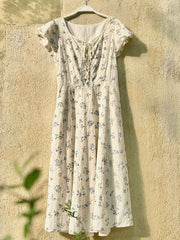 【予約】刺繍ウエスト シンチングドレス