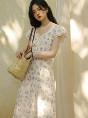 【予約】刺繍ウエスト シンチングドレス